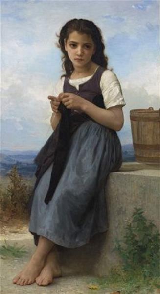 The Knitter, 1884 - William Adolphe Bouguereau