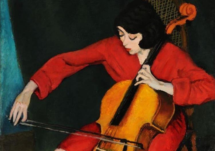 Berény Róbert , Csellozó Nő 1928, 1928 - Berény Róbert