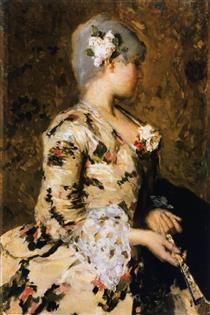 Eighteenth-Century Venetian Lady - Giacomo Favretto