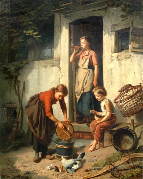 Family scene, 1864 - Theodore Gerard