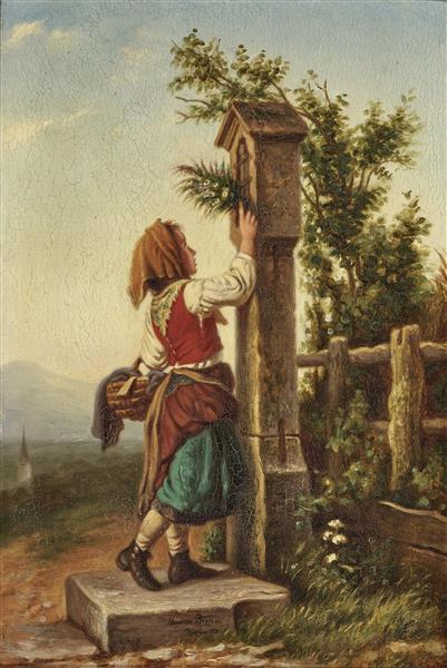 On the way home, 1870 - Johann Georg Meyer