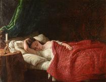 Sleeping girl - Johann Georg Meyer