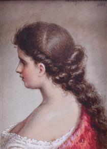 A young pretty lady - Johann Georg Meyer