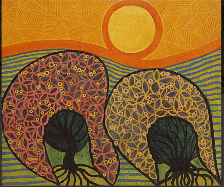 Two Trees and the Sun, 1985 - Vudon Baklytsky