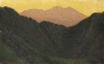 Sunrise in the mountains - Angelo Morbelli