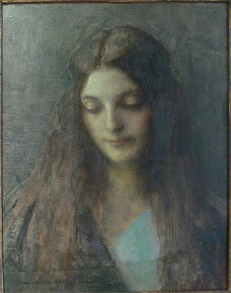 Portrait of a woman. Sketch for Consolatric afflictorum, 1899 - Pascal Dagnan-Bouveret