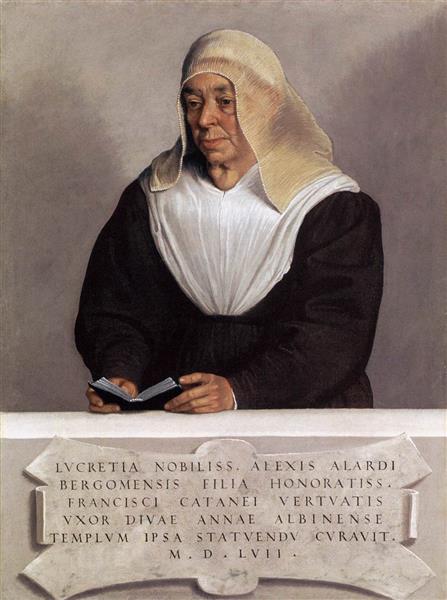 Abbess Lucrezia Agliardi Vertova, c.1556 - Джованні Баттіста Мороні