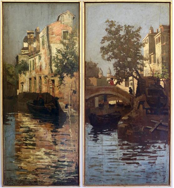 Channels in Venice, 1879 - Джакомо Фавретто