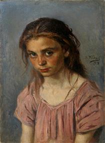 An orphan girl - Vladímir Makovski