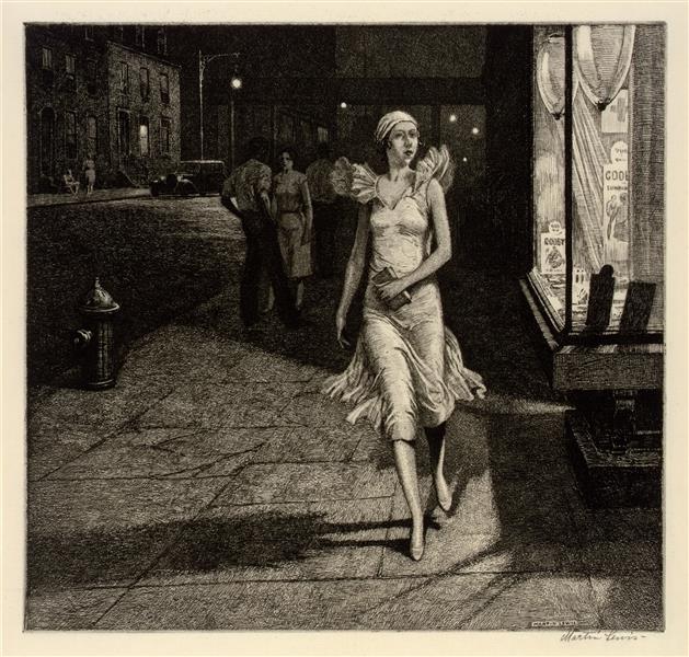 NIGHT IN NEW YORK, 1926 - Martin Lewis