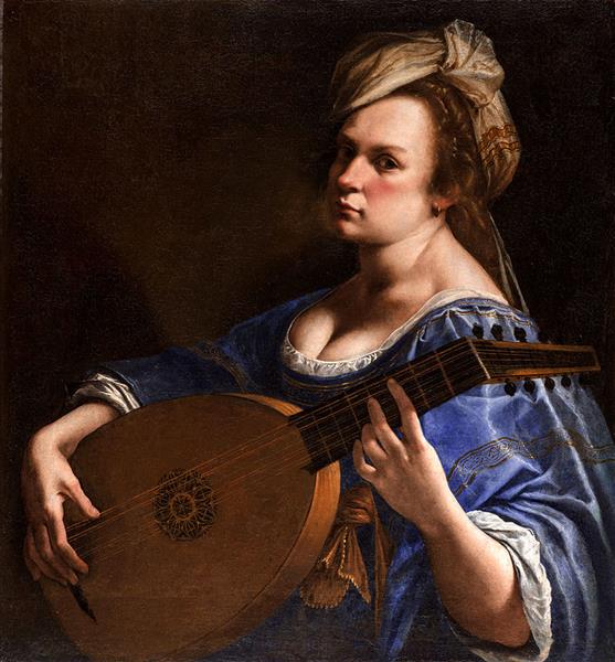 Self Portrait as a Lute Player, 1615 - 1617 - Артемізія Джентилескі