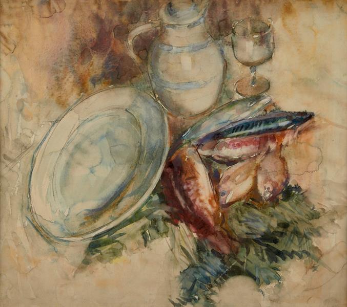 Still Life with Fish, c.1910 - Frances Hodgkins - WikiArt.org