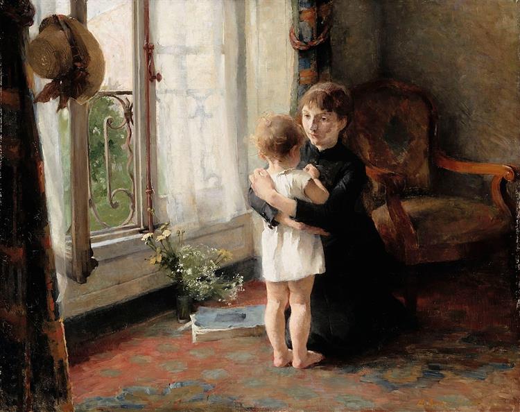 Mother and Child, 1886 - Хелена Шерфбек