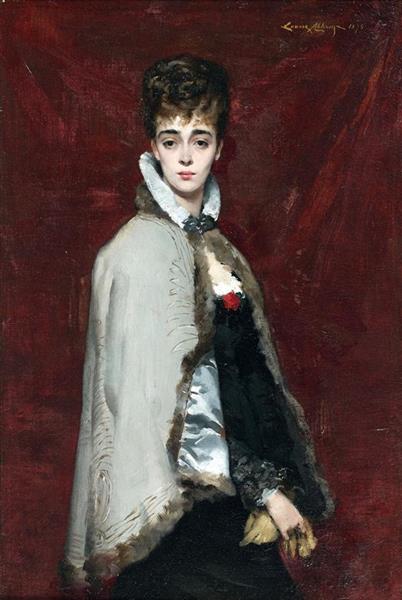 Portrait of a Young Woman, 1875 - Луиза Аббема