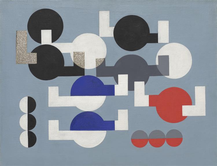 Composition of Circles and Overlapping Angles, 1930 - Sophie Taeuber-Arp