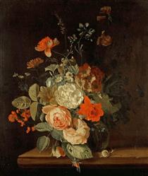 A Vase of Flowers - Maria van Oosterwijk