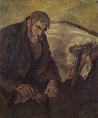 Ancião com muleta, 1910 - Лазарь Сегал
