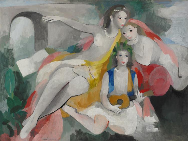 Three Young Women, 1953 - 瑪麗·羅蘭珊