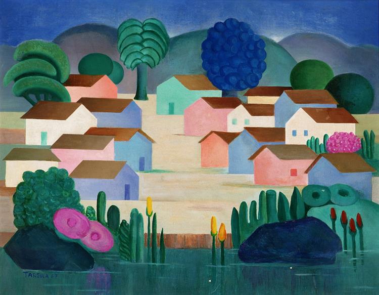 Landscape with Sixteen Houses, 1967 - Тарсила ду Амарал