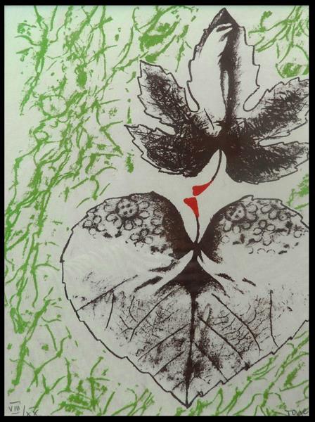 Hand Signed Lithograph Surrealism DADA, 1959 - Тойен