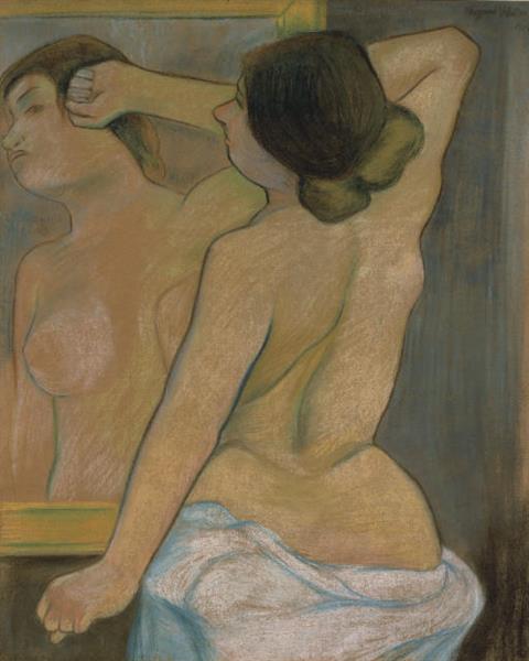 Bare Back in front af a Mirror, 1904 - 蘇珊‧瓦拉東