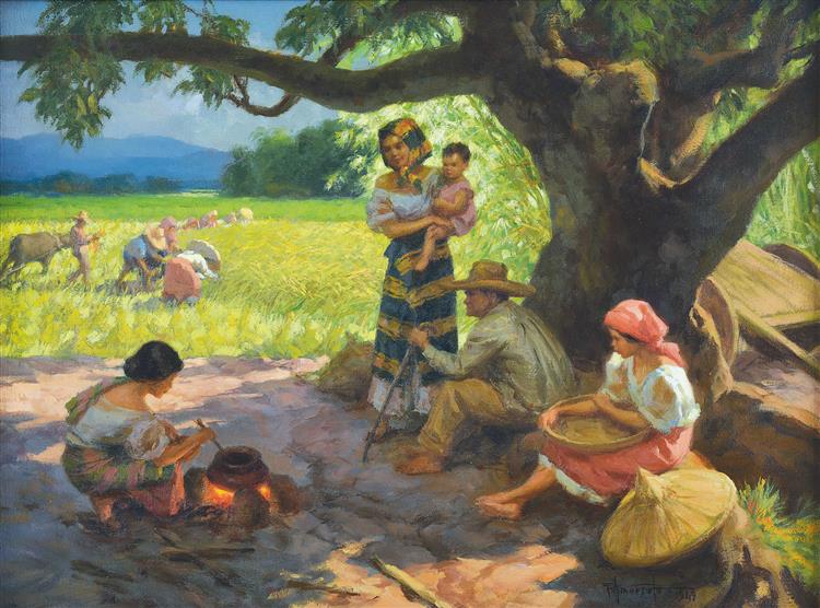Harvesting Perales, 1949 - Fernando Amorsolo