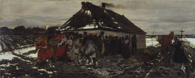 Before the Inn, 1877 - Józef Chełmoński