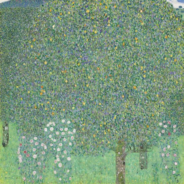Rosiers sous les arbres, c.1905 - Gustav Klimt