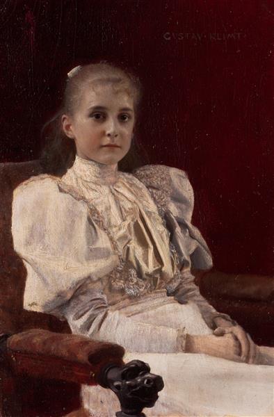 Young Girl Seated, 1894 - Gustav Klimt