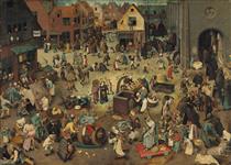 El combate entre don Carnal y doña Cuaresma - Pieter Brueghel el Viejo