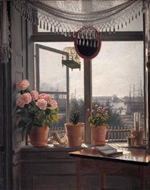View from the artist's window - Martinus Rorbye