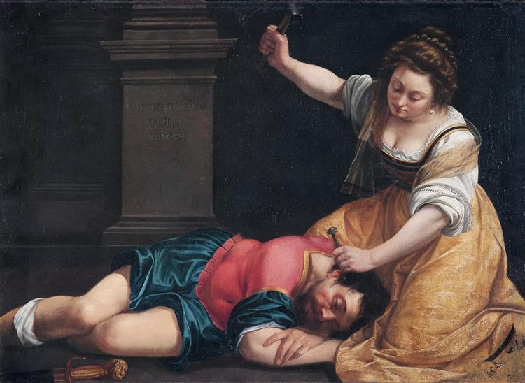 Jaël und Sisera, 1620 - Artemisia Gentileschi
