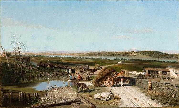 On the Ofantino channel, 1866 - Джузеппе Де Ниттис
