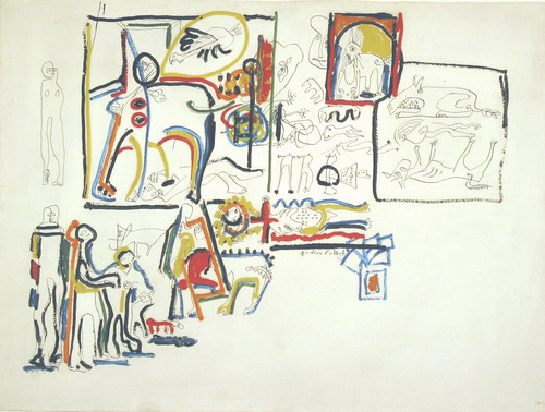 Animals and Figures, 1942 - Jackson Pollock