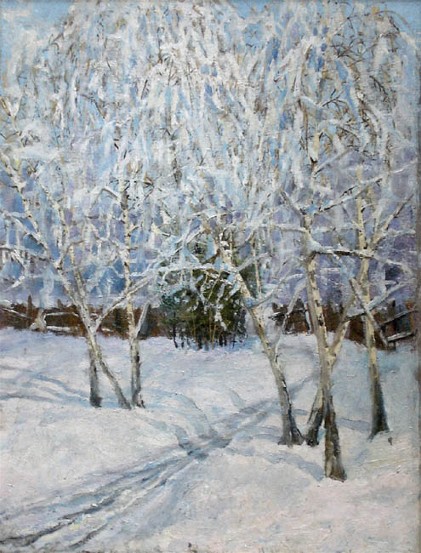 Winter Landscape: Outskirts of Kyiv, 1908 - Абрам Маневич