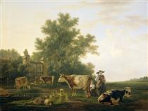 Milking Time - Abraham van Strij
