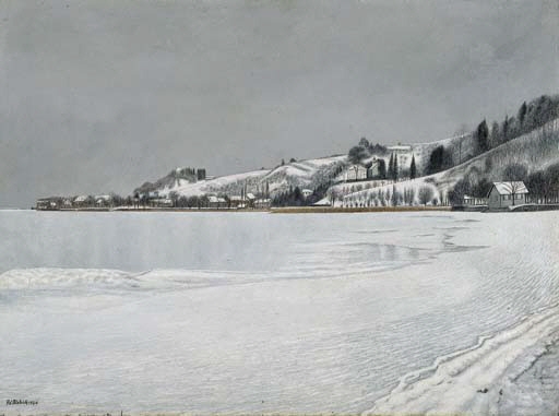 Graue Winterlandschaft bei Mannenbach, 1940 - Adolf Dietrich