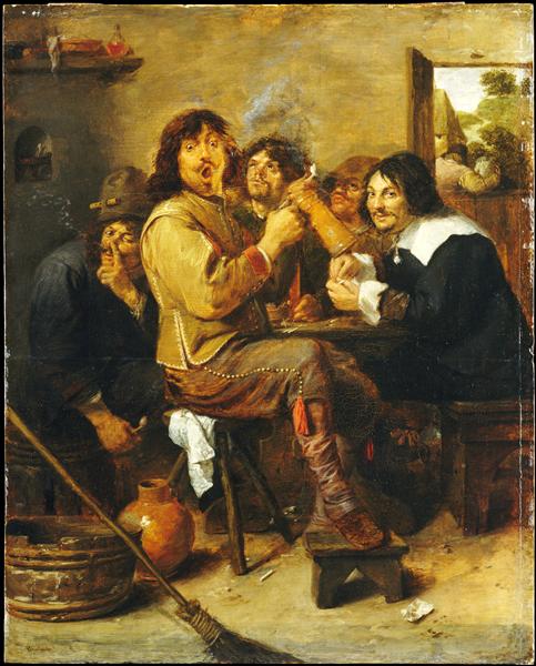The Smokers, c.1636 - Адриан Браувер