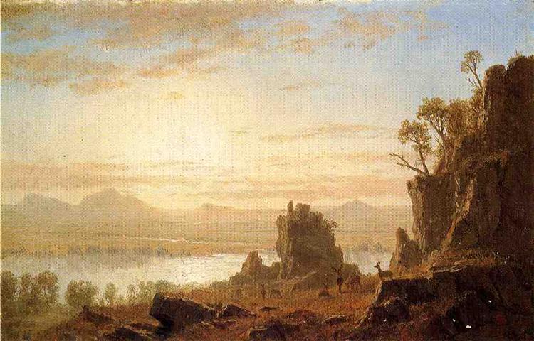 The Columbia River, Oregon, 1862 - Альберт Бирштадт