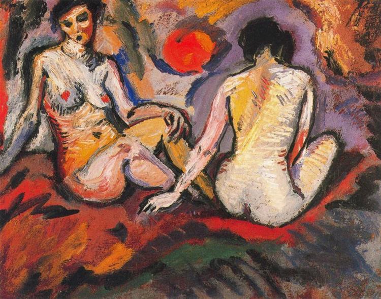 Two seated nudes - Albert Bloch