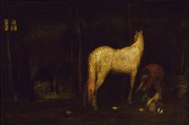 In the Stable - Albert Pinkham Ryder