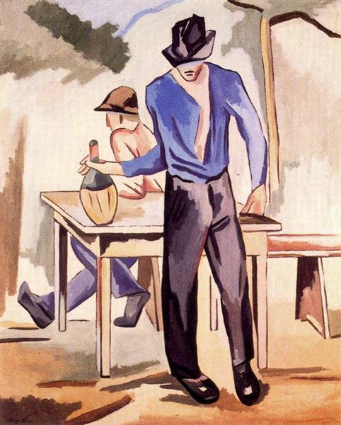 Farmers at Table, 1922 - Alberto Magnelli