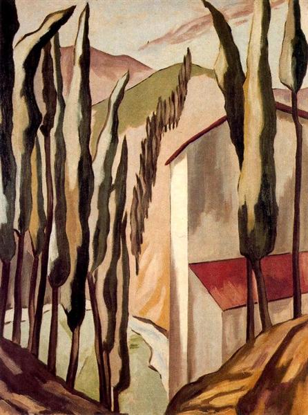 Tuscan Landscape, 1922 - Альберто Маньєлі
