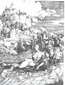A sea monster bearing away a princess - Albrecht Dürer