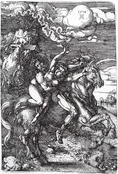 Abduction of Proserpine on a Unicorn, 1516 - Альбрехт Дюрер