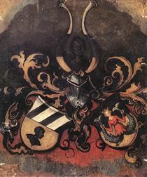 Combined Coat of Arms of the Tucher and Rieter Families - Albrecht Dürer