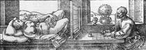 Draughtsman Drawing a Recumbent Woman - Albrecht Dürer