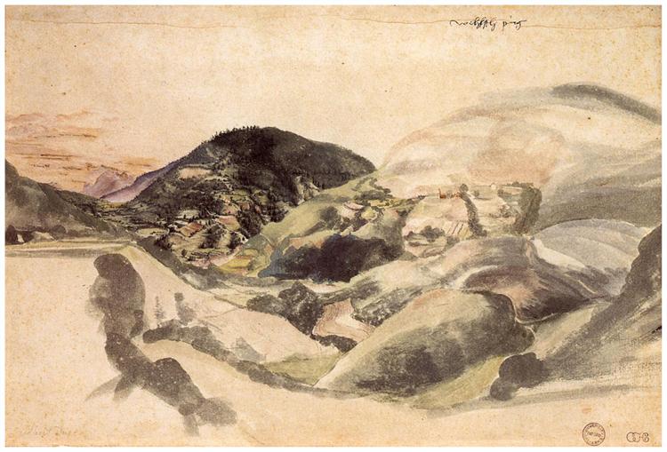 Landscape near Segonzano in the Valley Cembra, 1495 - Альбрехт Дюрер