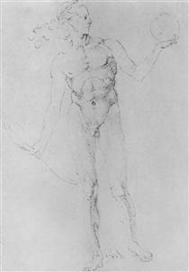 Male Nude(Apollo Poynter) - Albrecht Durer