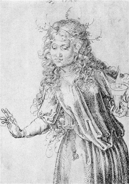 One of the wise virgins, 1493 - Albrecht Durer - WikiArt.org